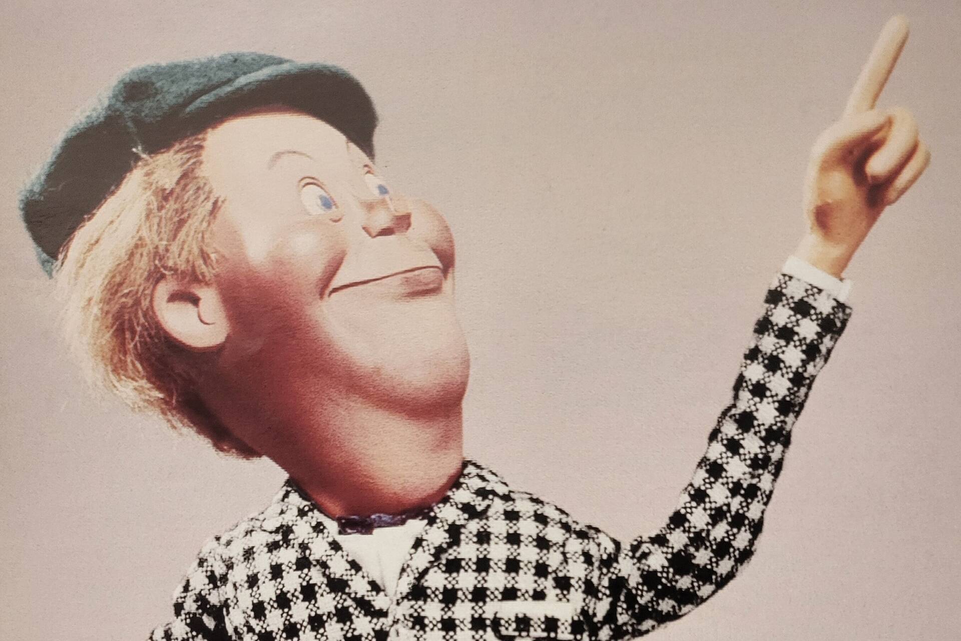Die animierte Puppe mit der karierten Jacke wurde in den Werbespots der 60er verwendet und stammt von den Dollywood Studios in den Niederlanden.