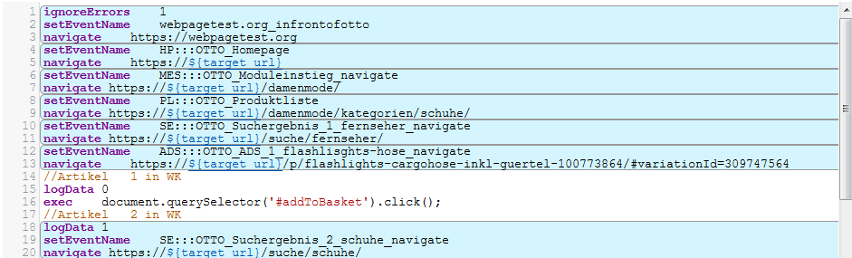 Script editor  with syntax highlighting and code completion